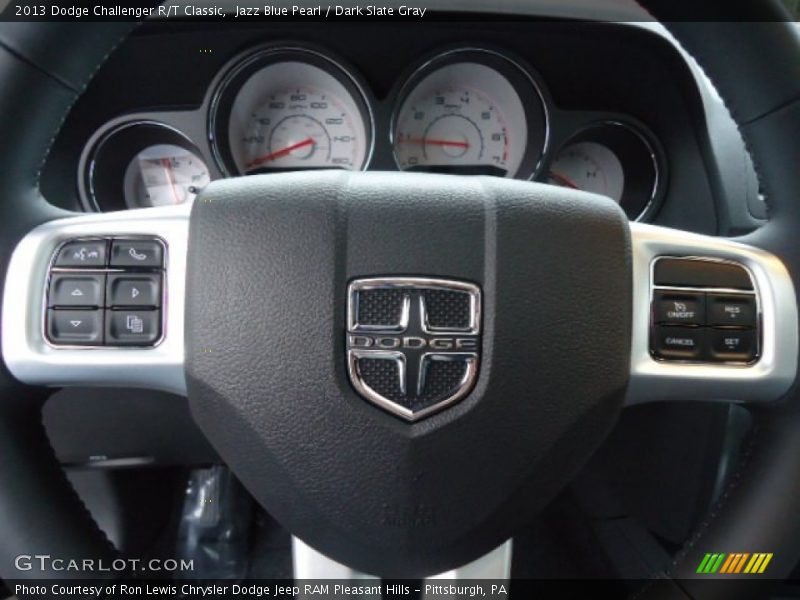 Jazz Blue Pearl / Dark Slate Gray 2013 Dodge Challenger R/T Classic