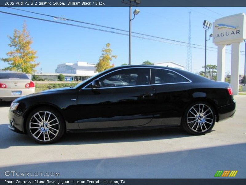 Brilliant Black / Black 2009 Audi A5 3.2 quattro Coupe