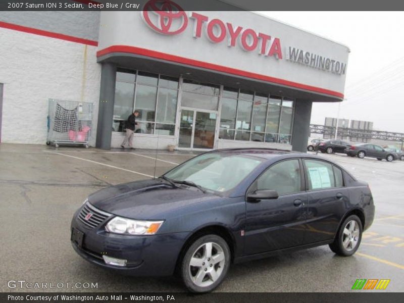 Deep Blue / Gray 2007 Saturn ION 3 Sedan