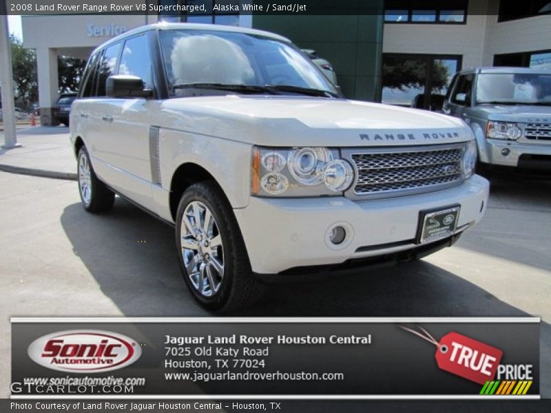 Alaska White / Sand/Jet 2008 Land Rover Range Rover V8 Supercharged