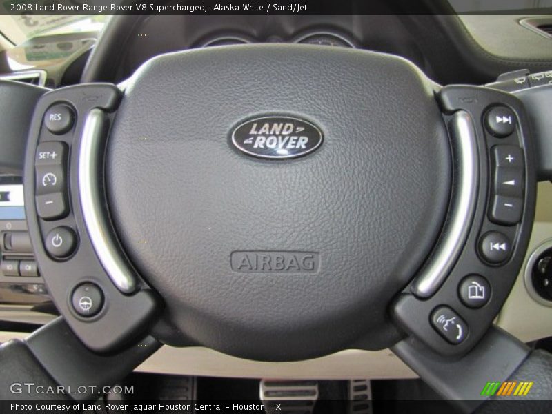 Alaska White / Sand/Jet 2008 Land Rover Range Rover V8 Supercharged
