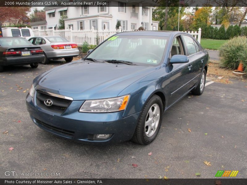 Aquamarine Pearl / Beige 2006 Hyundai Sonata GLS V6
