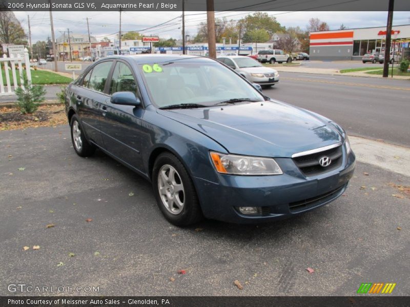 Aquamarine Pearl / Beige 2006 Hyundai Sonata GLS V6
