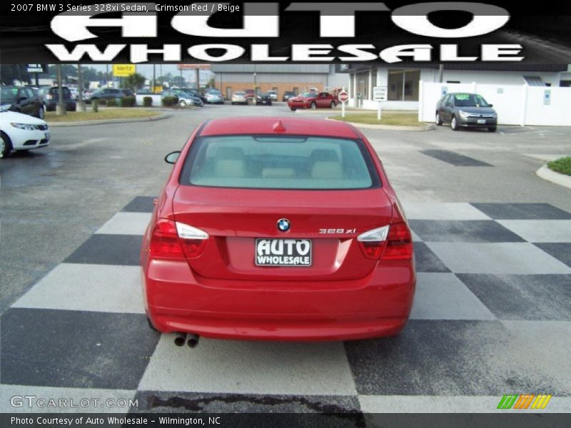 Crimson Red / Beige 2007 BMW 3 Series 328xi Sedan