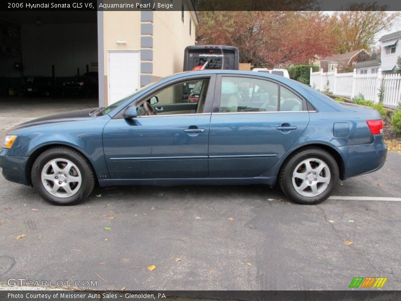 Aquamarine Pearl / Beige 2006 Hyundai Sonata GLS V6