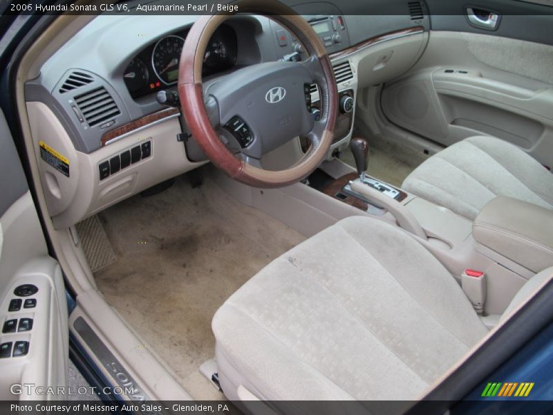 Aquamarine Pearl / Beige 2006 Hyundai Sonata GLS V6