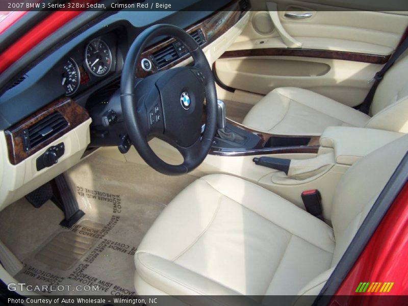 Crimson Red / Beige 2007 BMW 3 Series 328xi Sedan