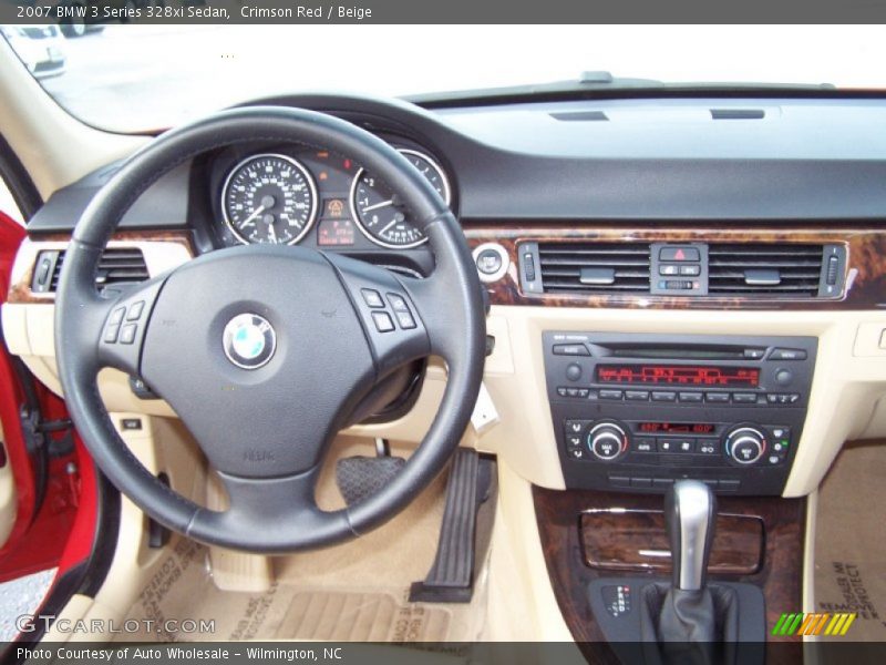 Crimson Red / Beige 2007 BMW 3 Series 328xi Sedan