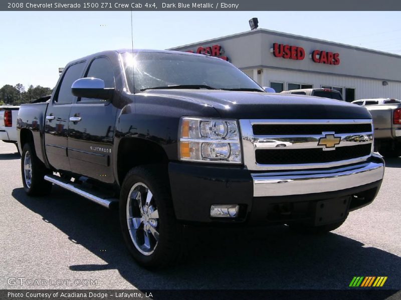 Dark Blue Metallic / Ebony 2008 Chevrolet Silverado 1500 Z71 Crew Cab 4x4