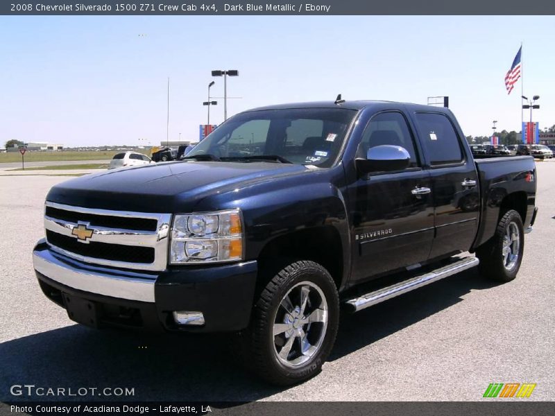 Dark Blue Metallic / Ebony 2008 Chevrolet Silverado 1500 Z71 Crew Cab 4x4