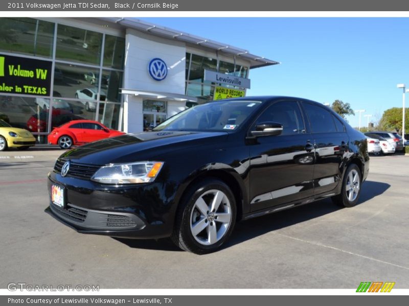 Black / Cornsilk Beige 2011 Volkswagen Jetta TDI Sedan