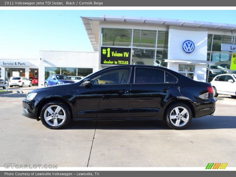 Black / Cornsilk Beige 2011 Volkswagen Jetta TDI Sedan