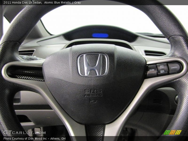 Atomic Blue Metallic / Gray 2011 Honda Civic LX Sedan