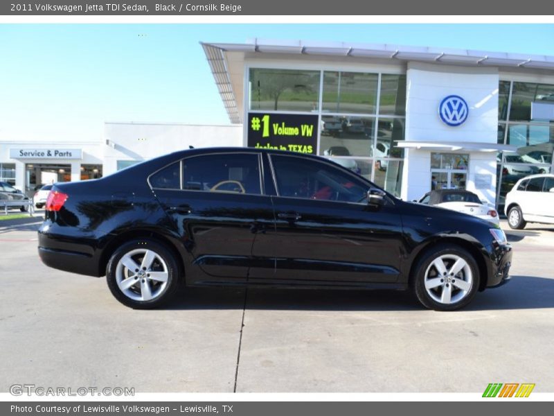 Black / Cornsilk Beige 2011 Volkswagen Jetta TDI Sedan