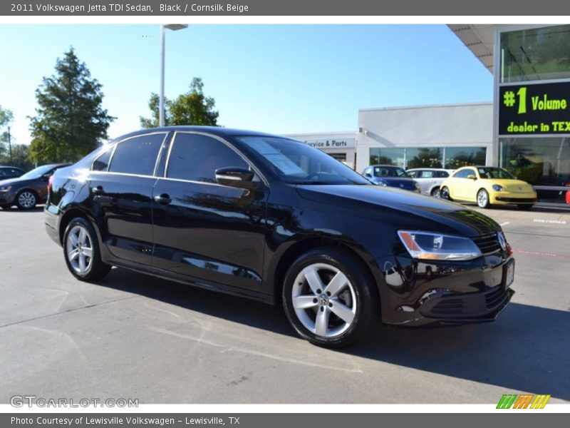 Black / Cornsilk Beige 2011 Volkswagen Jetta TDI Sedan