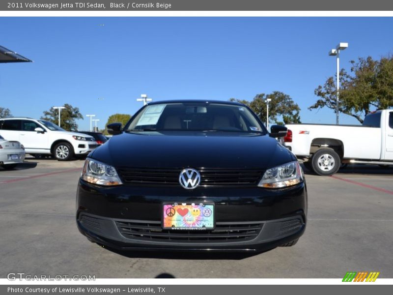 Black / Cornsilk Beige 2011 Volkswagen Jetta TDI Sedan