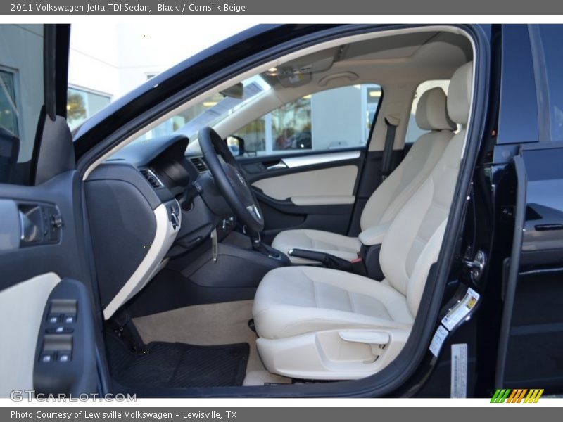 Black / Cornsilk Beige 2011 Volkswagen Jetta TDI Sedan