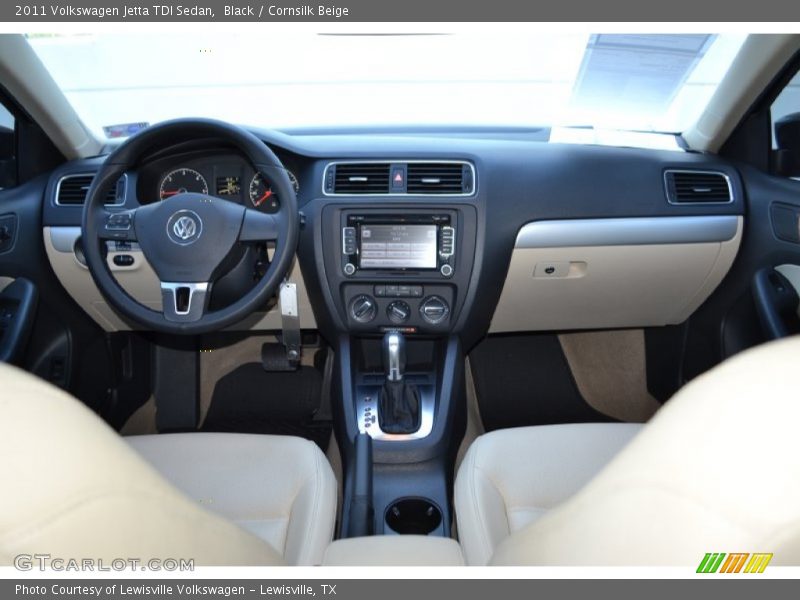 Black / Cornsilk Beige 2011 Volkswagen Jetta TDI Sedan