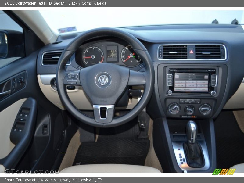 Black / Cornsilk Beige 2011 Volkswagen Jetta TDI Sedan