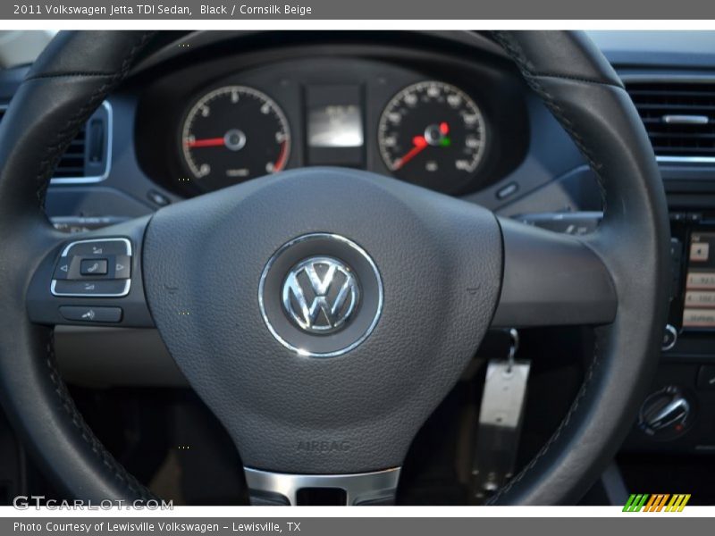 Black / Cornsilk Beige 2011 Volkswagen Jetta TDI Sedan