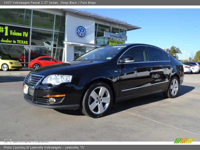 Deep Black / Pure Beige 2007 Volkswagen Passat 2.0T Sedan