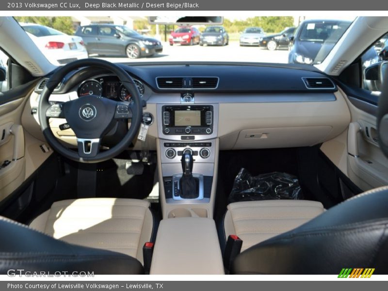 Deep Black Metallic / Desert Beige/Black 2013 Volkswagen CC Lux