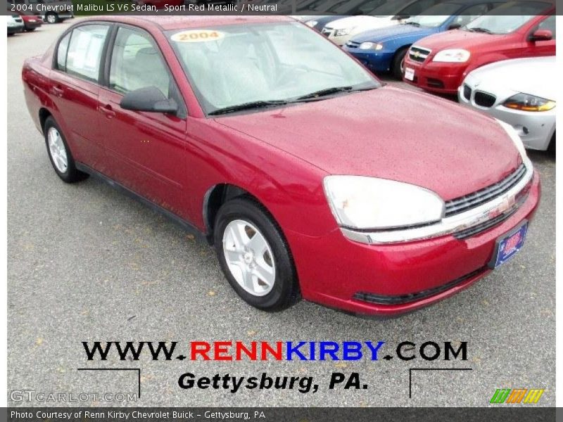 Sport Red Metallic / Neutral 2004 Chevrolet Malibu LS V6 Sedan