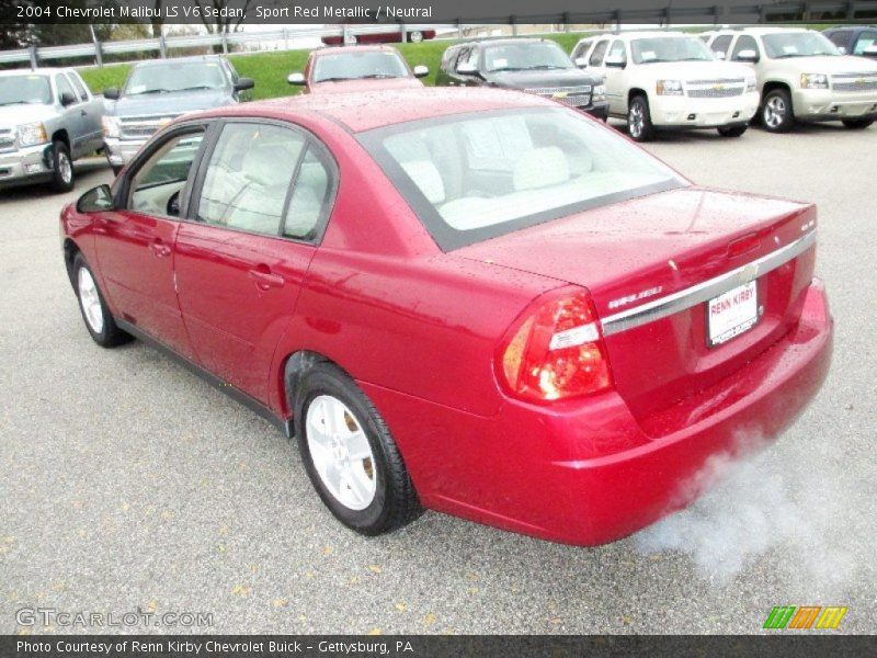 Sport Red Metallic / Neutral 2004 Chevrolet Malibu LS V6 Sedan