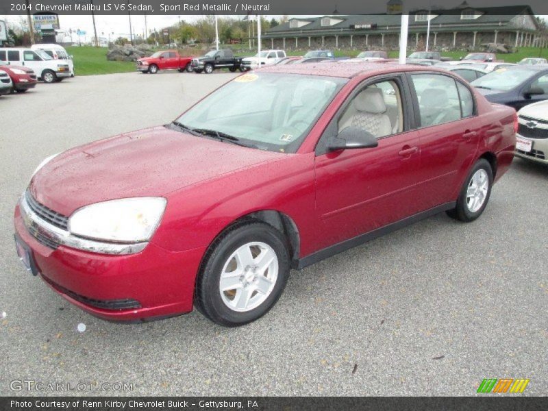 Sport Red Metallic / Neutral 2004 Chevrolet Malibu LS V6 Sedan