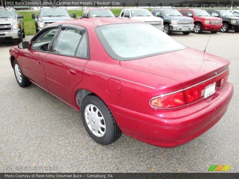 Cardinal Red Metallic / Medium Gray 2003 Buick Century Custom