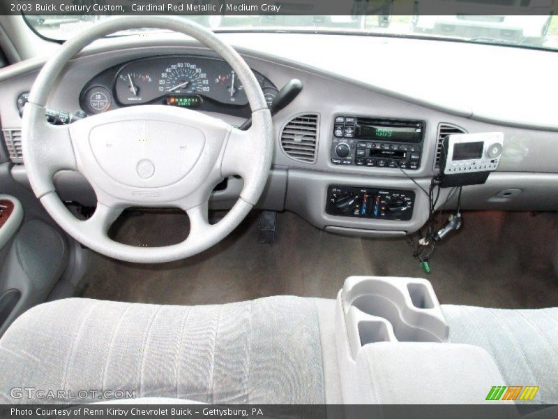 Cardinal Red Metallic / Medium Gray 2003 Buick Century Custom