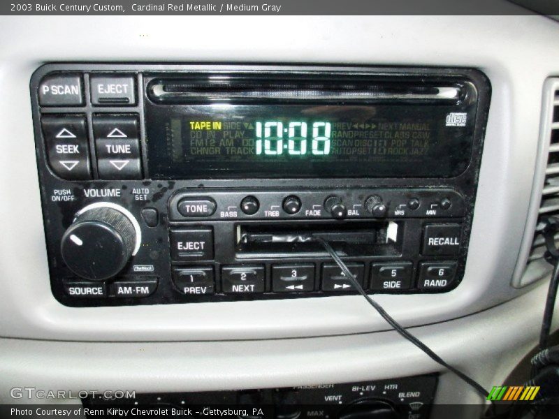 Cardinal Red Metallic / Medium Gray 2003 Buick Century Custom