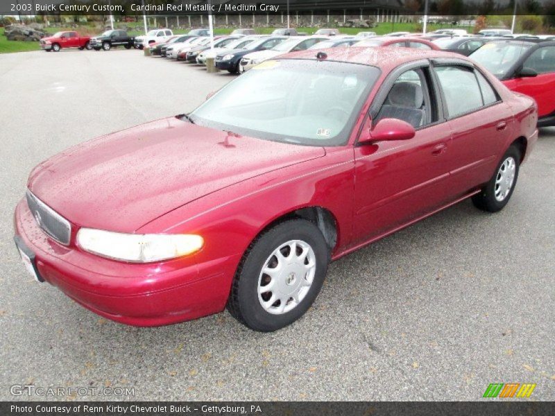 Cardinal Red Metallic / Medium Gray 2003 Buick Century Custom