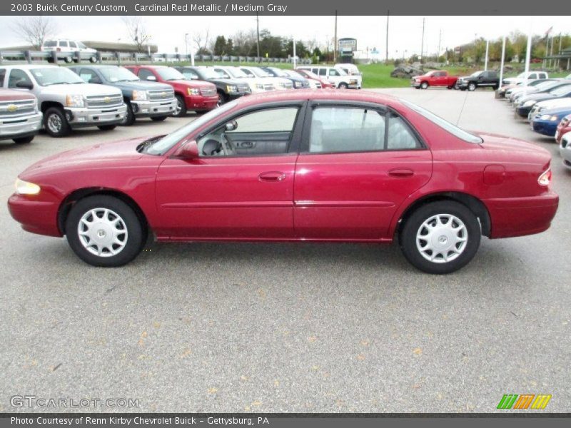 Cardinal Red Metallic / Medium Gray 2003 Buick Century Custom