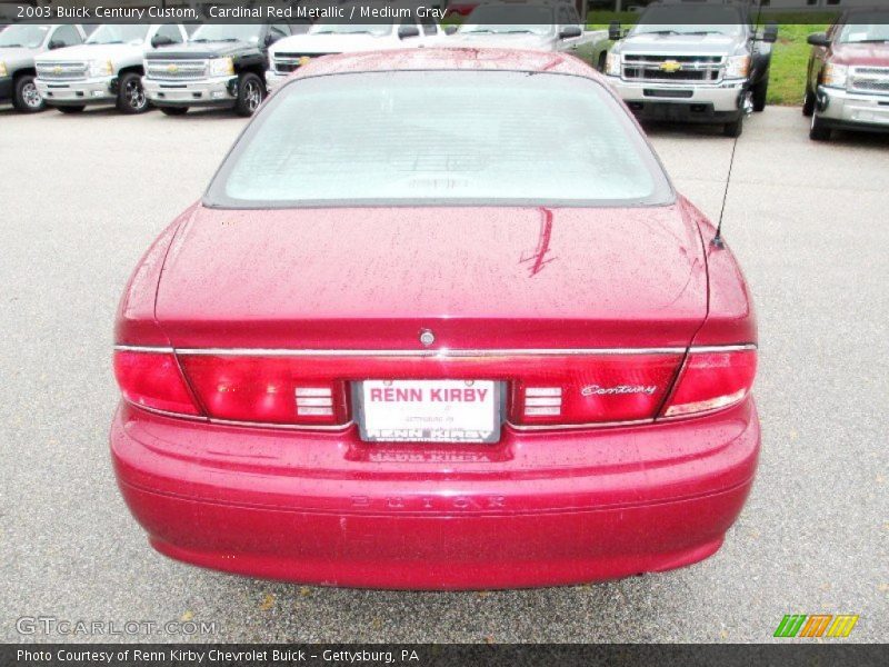 Cardinal Red Metallic / Medium Gray 2003 Buick Century Custom