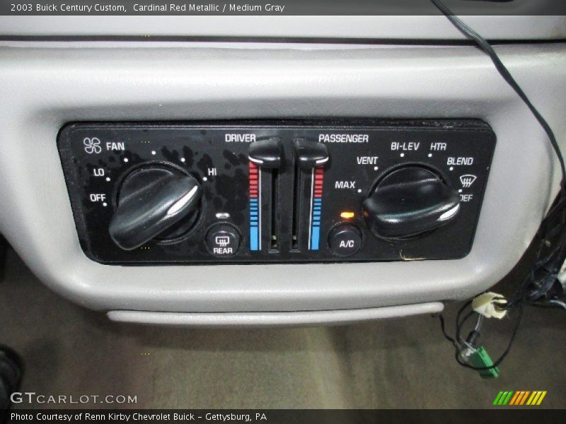 Cardinal Red Metallic / Medium Gray 2003 Buick Century Custom