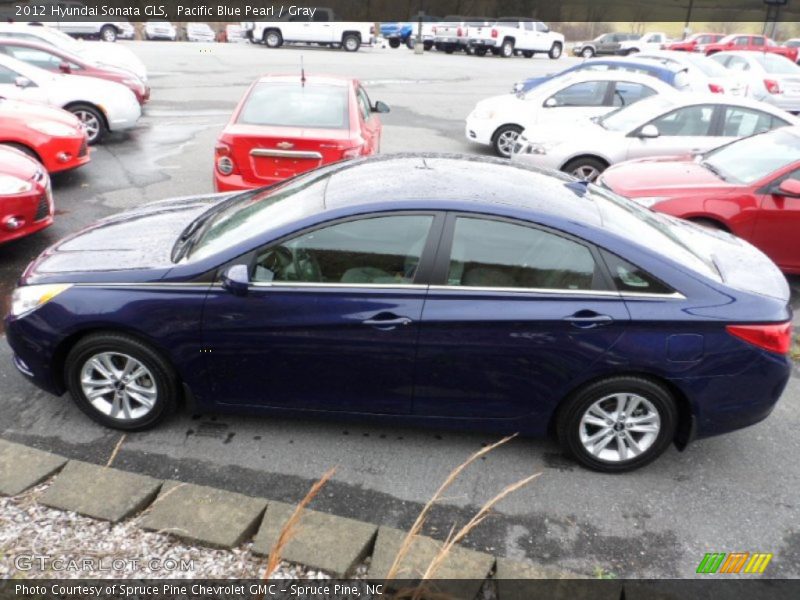 Pacific Blue Pearl / Gray 2012 Hyundai Sonata GLS