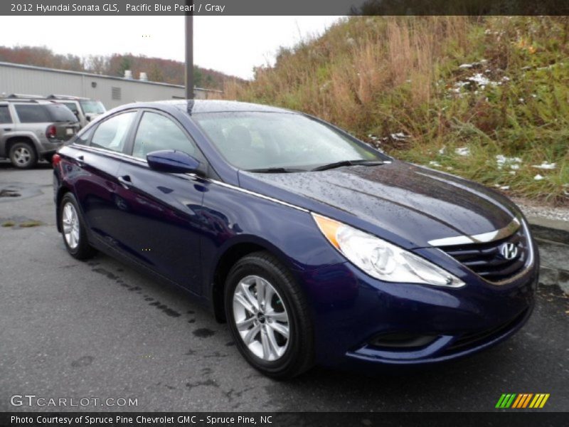 Pacific Blue Pearl / Gray 2012 Hyundai Sonata GLS