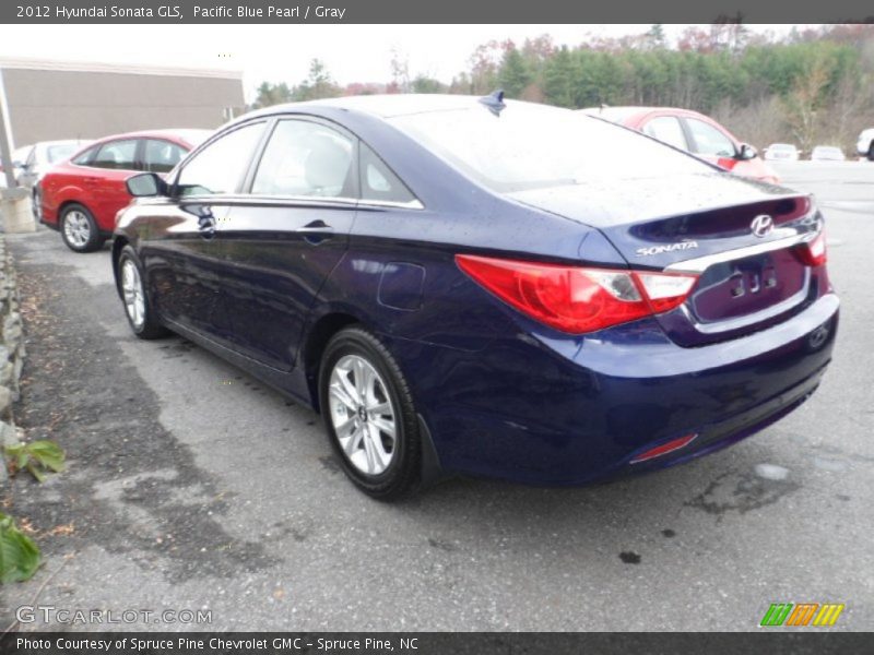 Pacific Blue Pearl / Gray 2012 Hyundai Sonata GLS