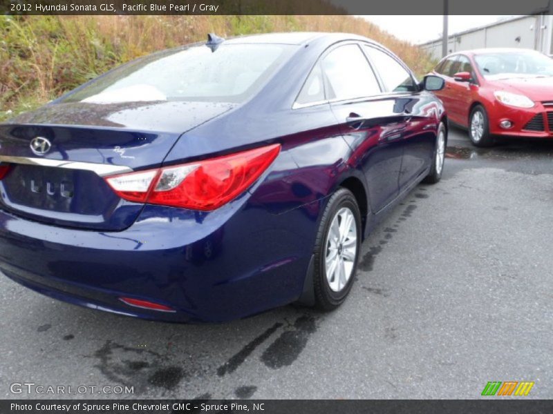 Pacific Blue Pearl / Gray 2012 Hyundai Sonata GLS