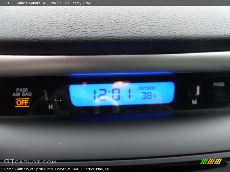 Pacific Blue Pearl / Gray 2012 Hyundai Sonata GLS