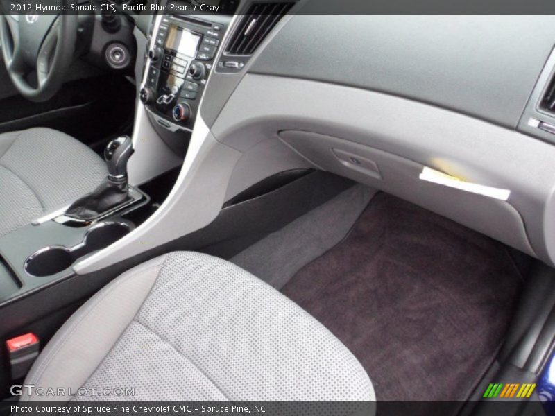 Pacific Blue Pearl / Gray 2012 Hyundai Sonata GLS