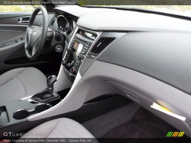 Pacific Blue Pearl / Gray 2012 Hyundai Sonata GLS