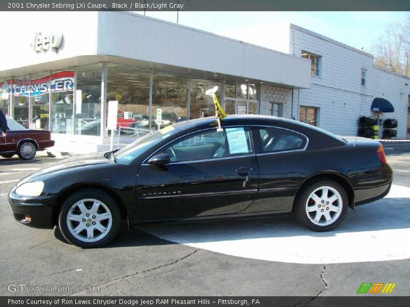 Black / Black/Light Gray 2001 Chrysler Sebring LXi Coupe