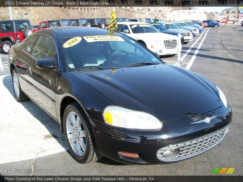 Black / Black/Light Gray 2001 Chrysler Sebring LXi Coupe