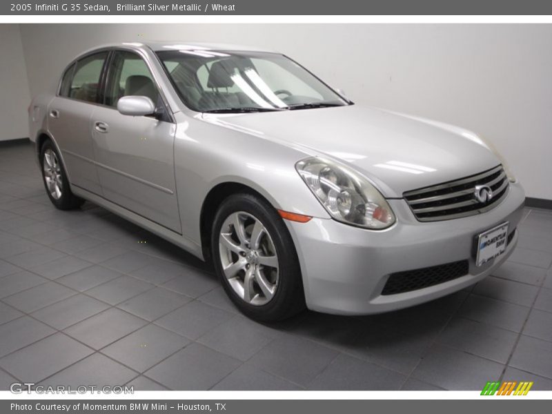 Brilliant Silver Metallic / Wheat 2005 Infiniti G 35 Sedan