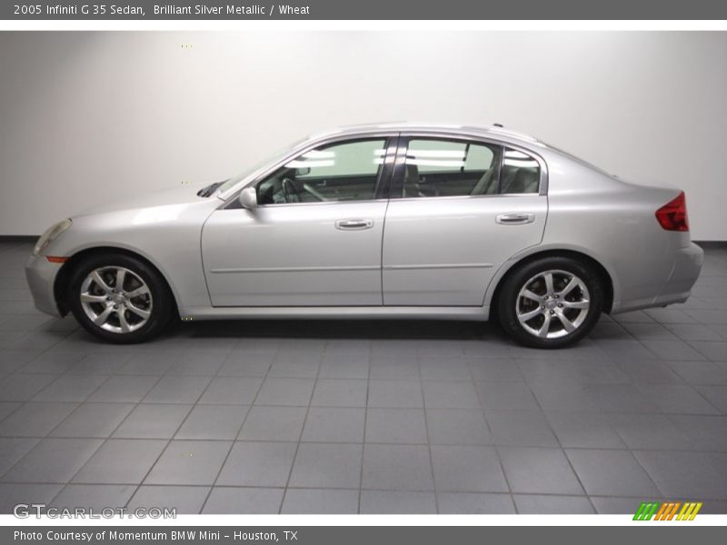 Brilliant Silver Metallic / Wheat 2005 Infiniti G 35 Sedan