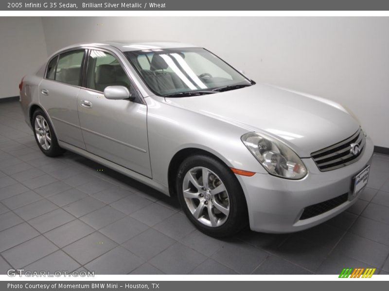 Brilliant Silver Metallic / Wheat 2005 Infiniti G 35 Sedan