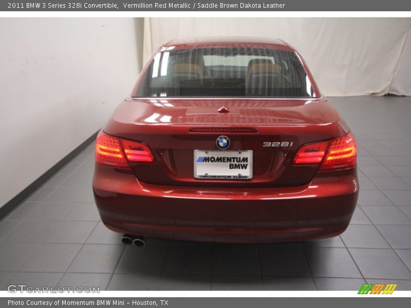Vermillion Red Metallic / Saddle Brown Dakota Leather 2011 BMW 3 Series 328i Convertible