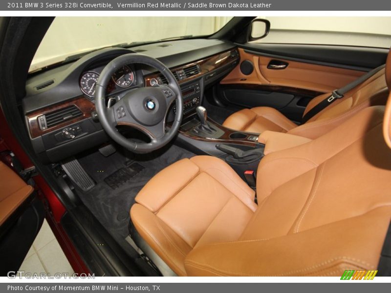 Saddle Brown Dakota Leather Interior - 2011 3 Series 328i Convertible 